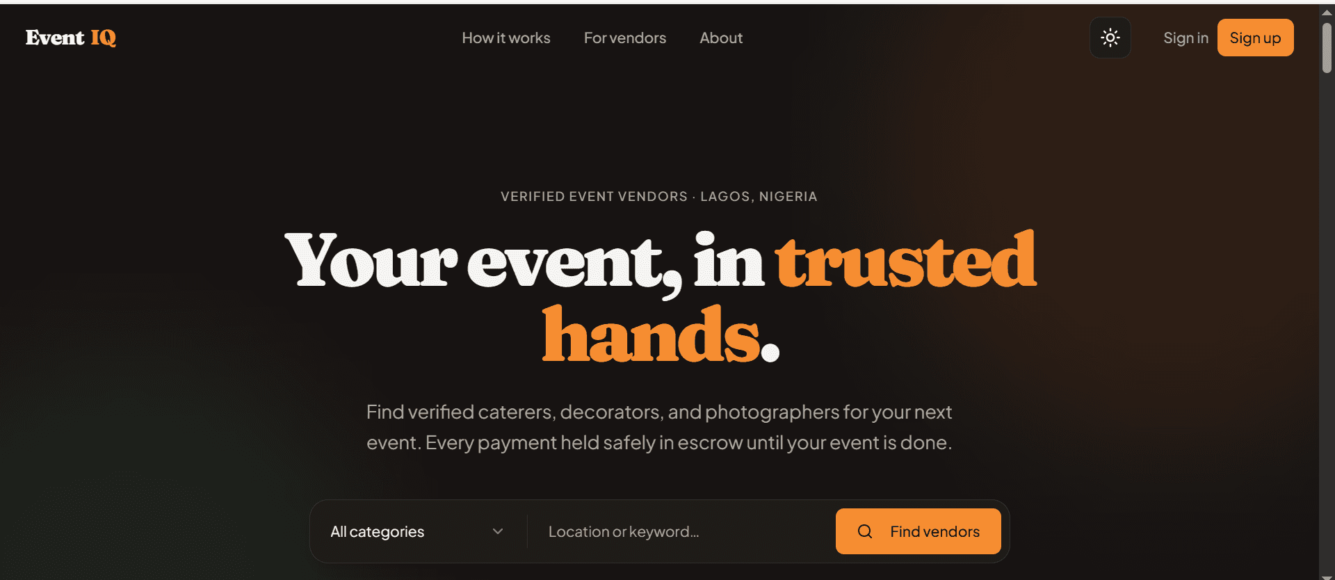 EventIQ screenshot